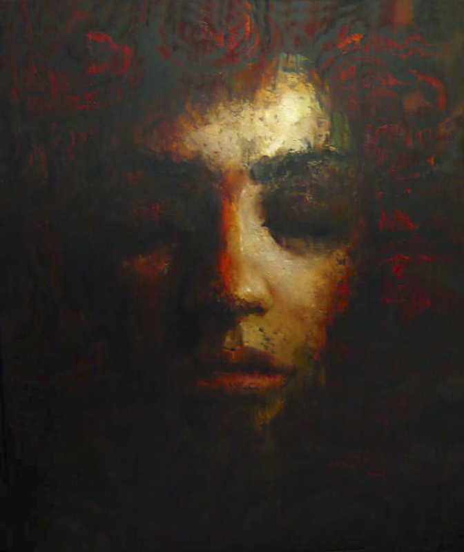 "Weisheit - Erwachen" | 100x120cm | Irina Wolff Öl auf Leinwand, mit Schattenfugenrahmen schwarz